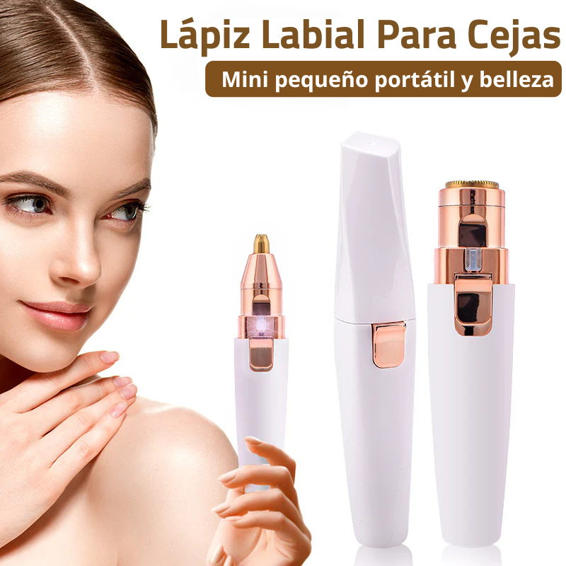 Depiladora Facial Mujer, 2 en 1 Perfilador de Cejas Luz LED