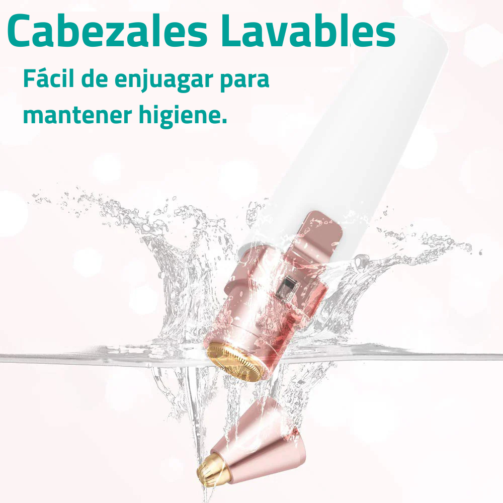 Depiladora Facial Mujer, 2 en 1 Perfilador de Cejas Luz LED