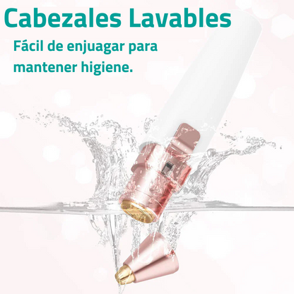 Depiladora Facial Mujer, 2 en 1 Perfilador de Cejas Luz LED